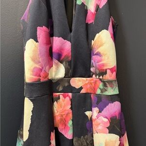 Charlotte Russe Floral High-Neck Romper - Size XS